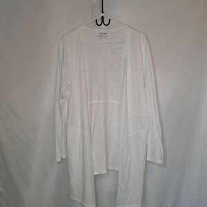 Chico's Classic Ultimate Tee White Open Cardigan Size 1(8/10) #228
